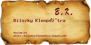 Bilszky Kleopátra névjegykártya